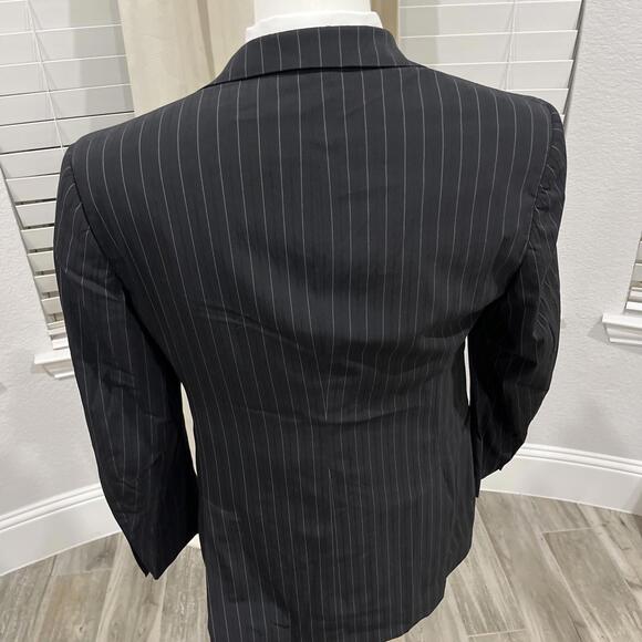 EMPORIO ARMANI MENS BLAZER IT48/US38 MADE IN ITALY BLACK W PINSTRIPES VGC! - Picture 13 of 14